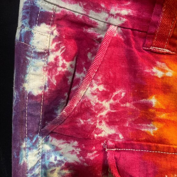 *65-473-You Are FUNtastic Hand dyed DKR Linen 3/4 pants - Picture 11 of 13